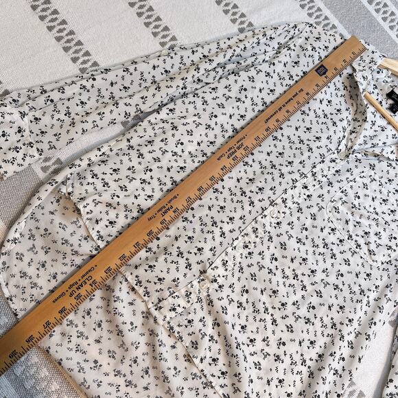 Velvet Heart Women's Long Sleeve Floral Print Shirt Blouse Button Down Hi Low - Picture 4 of 9